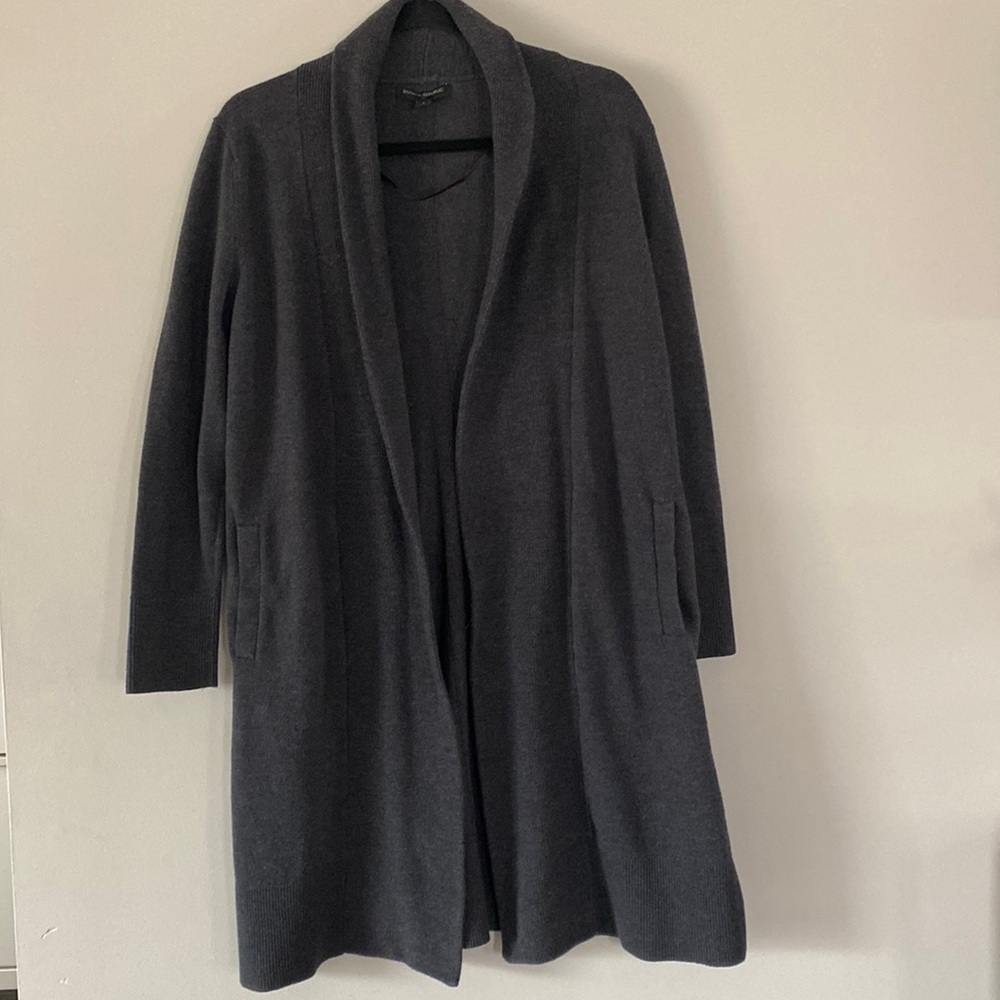 Banana Republic Gray Open Front Cardigan